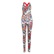 Women's Casual Sports Suit, Printed Jumpsuit, Yoga Suit, Women