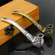 Men's curved dry filter pipe smoking set