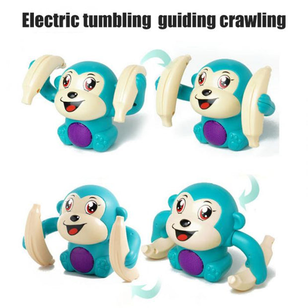 Baby Toys Electric Tumbling Monkey Light Music Puzzle Sound Tipping Monkey Kids Toys Early Educational Toys For Children Gifts