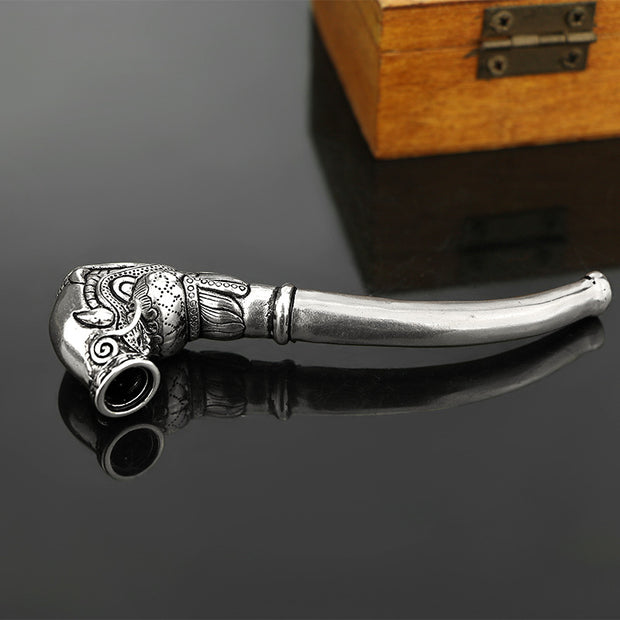 Men's curved dry filter pipe smoking set