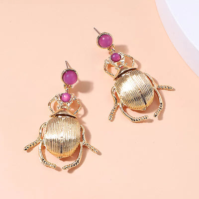 Bohemia Earrings For Women Metal Gold-Plated Beatles Personality Vintage Trend Jewelry Cute Insects Diamonds Trending Products