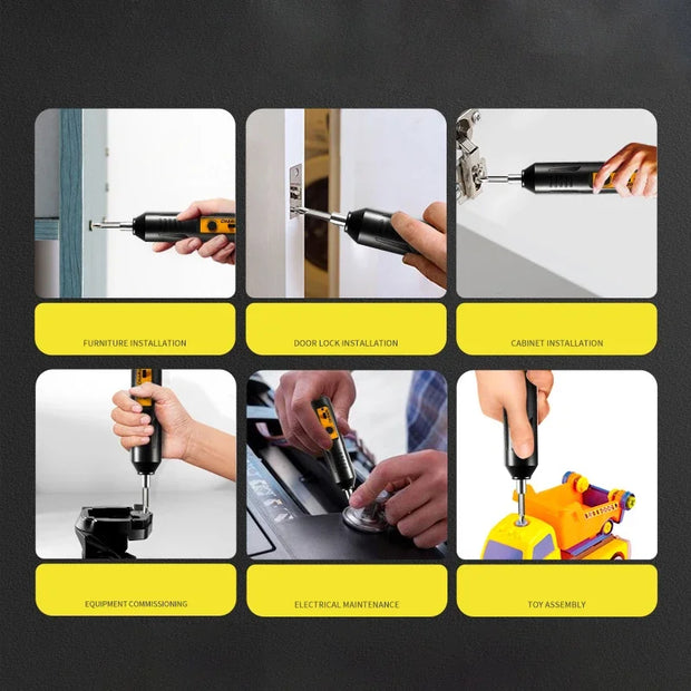 Household Rechargeable Mini Hand Drill Small Impact Driver Lithium Battery Tool Set Cordless Power Tools Screwdriver Electric